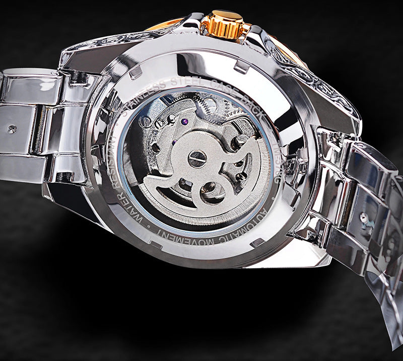 Carved Luxury Men's Wristwatch