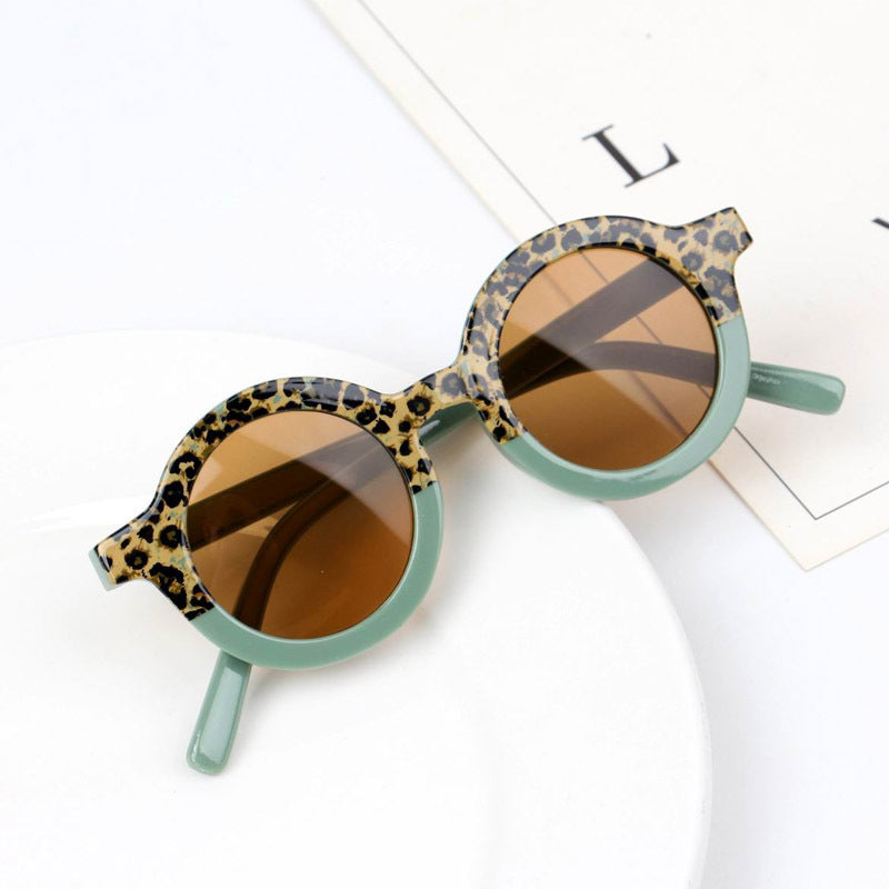 Round Leopard Print Patchwork Shades
