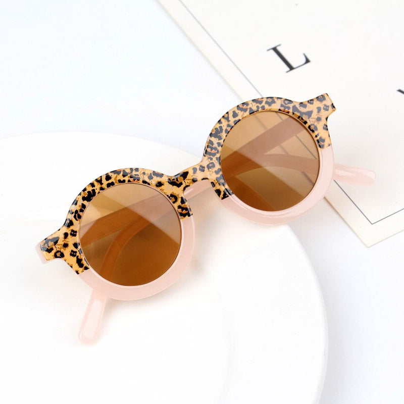 Round Leopard Print Patchwork Shades