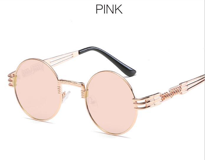 Gold Metal Lennon Round Sunglasses