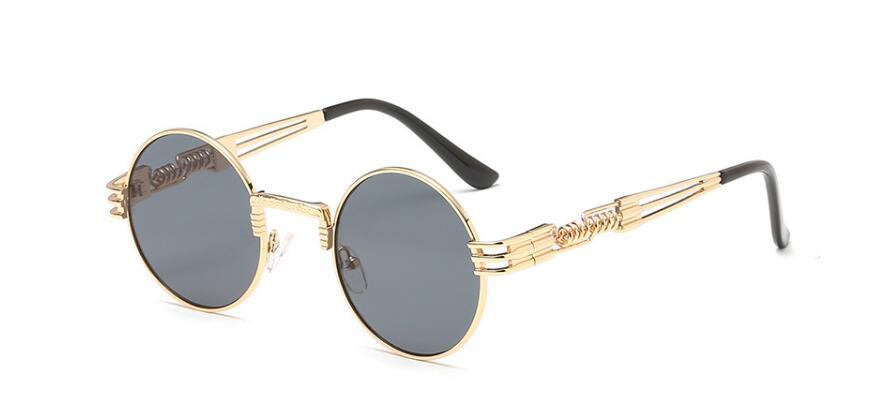 Gold Metal Lennon Round Sunglasses