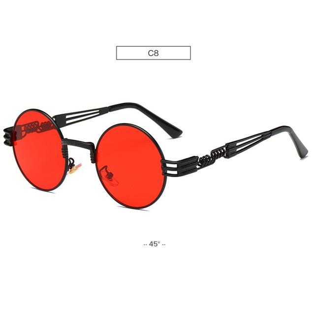 Gold Metal Lennon Round Sunglasses