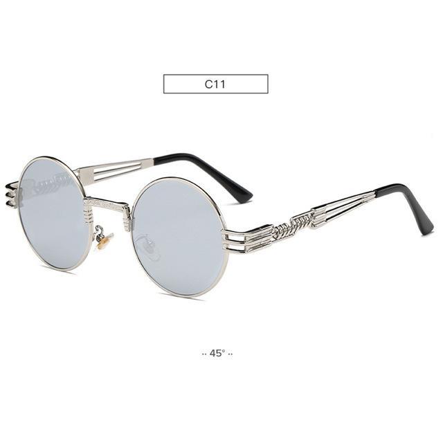 Gold Metal Lennon Round Sunglasses
