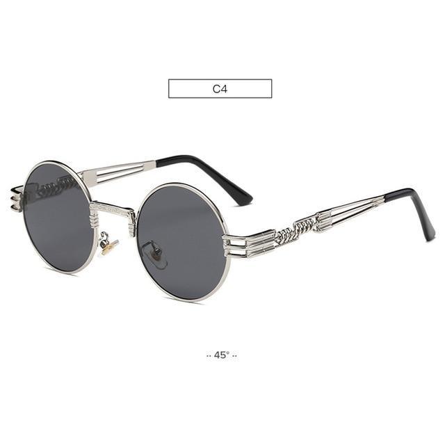 Gold Metal Lennon Round Sunglasses