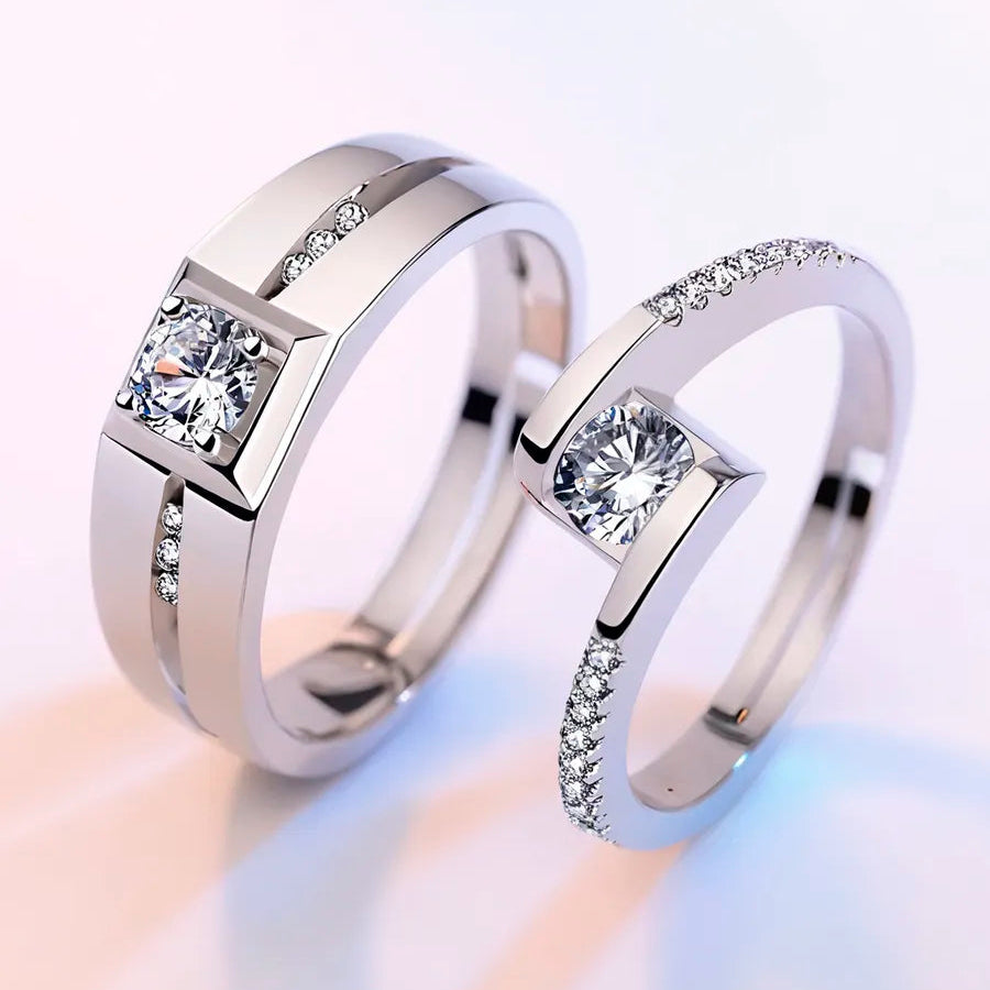 Men's And Women's Tail Rings Heart-shaped Couple Rings