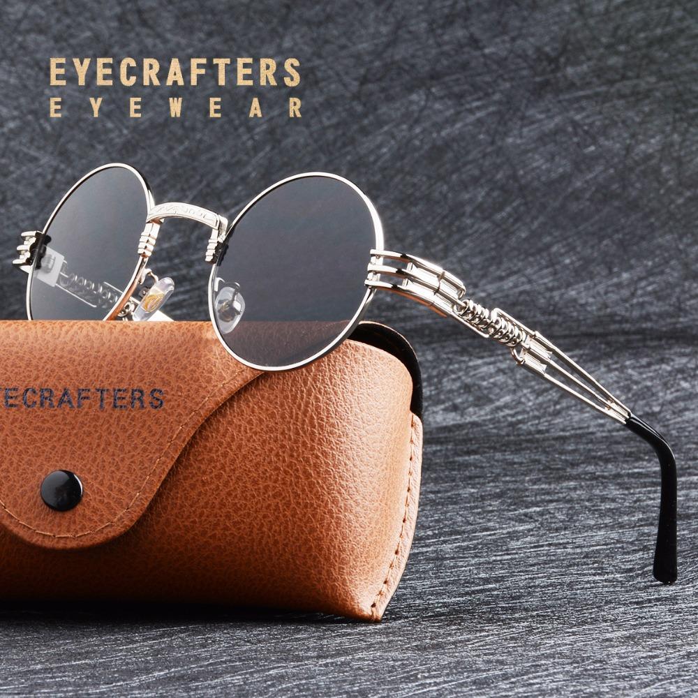 Gold Metal Lennon Round Sunglasses