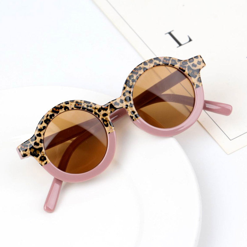 Round Leopard Print Patchwork Shades