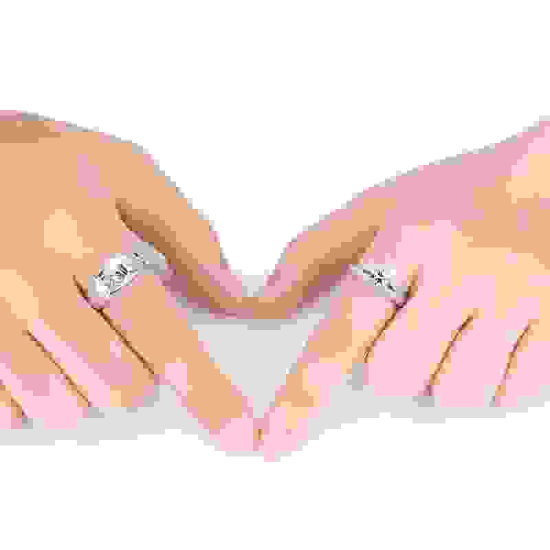 men's silver plated pair rings