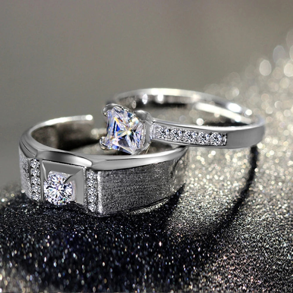 Men's And Women's Tail Rings Heart-shaped Couple Rings