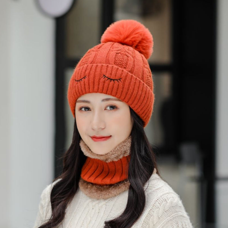 Women's Trendy All-match Knitted Hat Plus Fleece