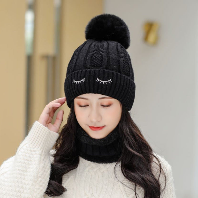 Women's Trendy All-match Knitted Hat Plus Fleece