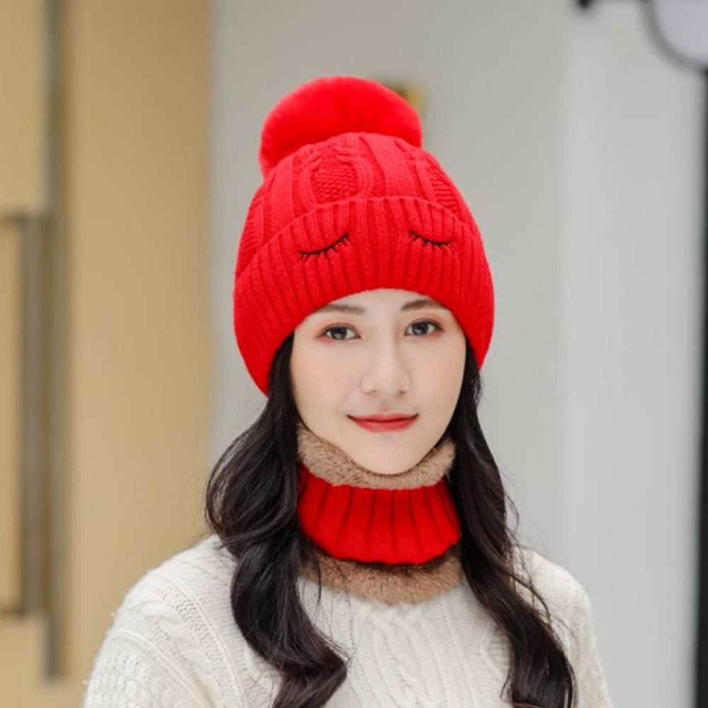 Women's Trendy All-match Knitted Hat Plus Fleece
