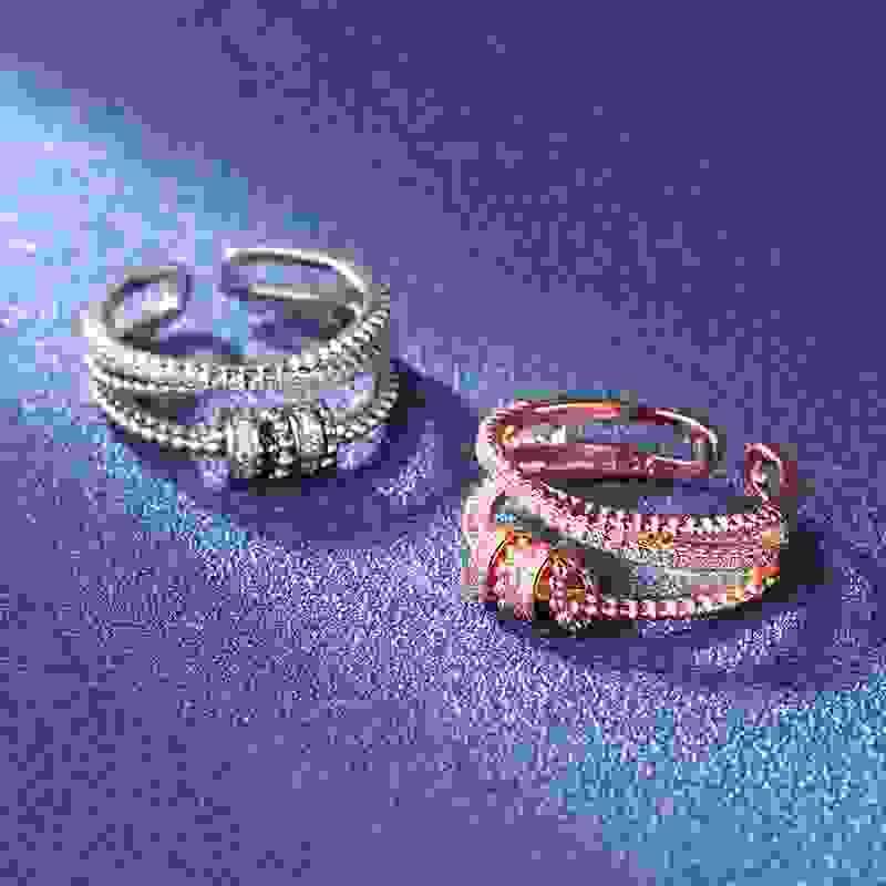 Diamond-studded Rotating Rings