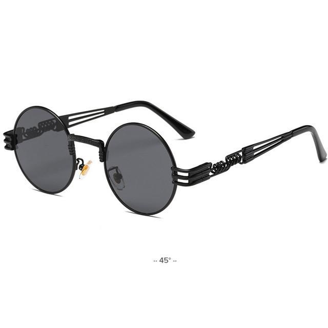 Gold Metal Lennon Round Sunglasses