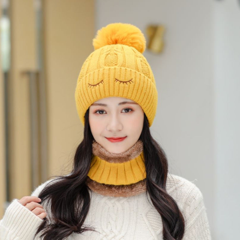 Women's Trendy All-match Knitted Hat Plus Fleece
